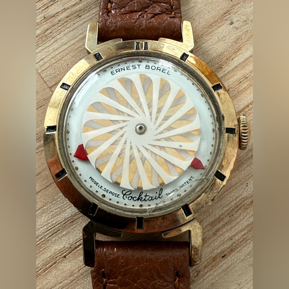 Ernest Borel Kaleidoscope Stunning Mechanical Watch Rare White Dial New Strap - Picture 4 of 17